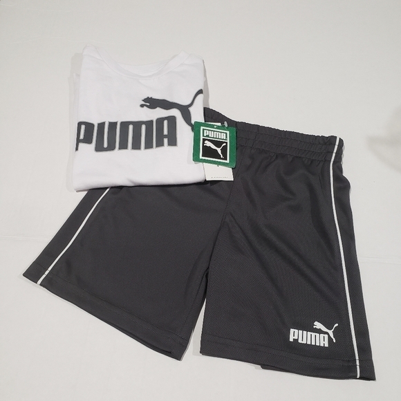 Puma 2 piece set Shorts and T-shirt Size 4 - Picture 1 of 11